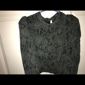 DYNAMITE LONG SLEEVE SNAKE PRINT SHIRT